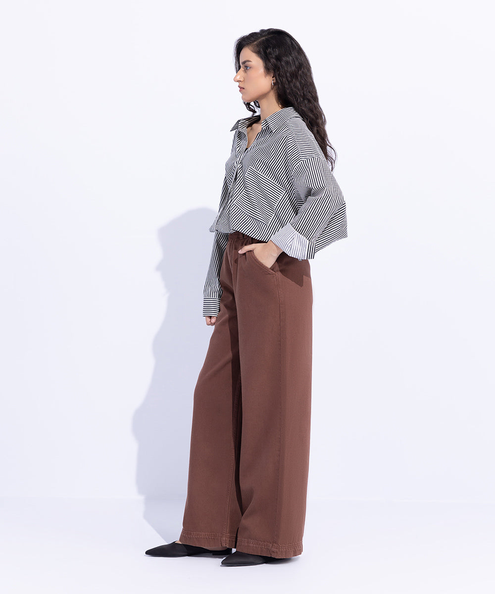 Women's Western Wear Brown Trousers