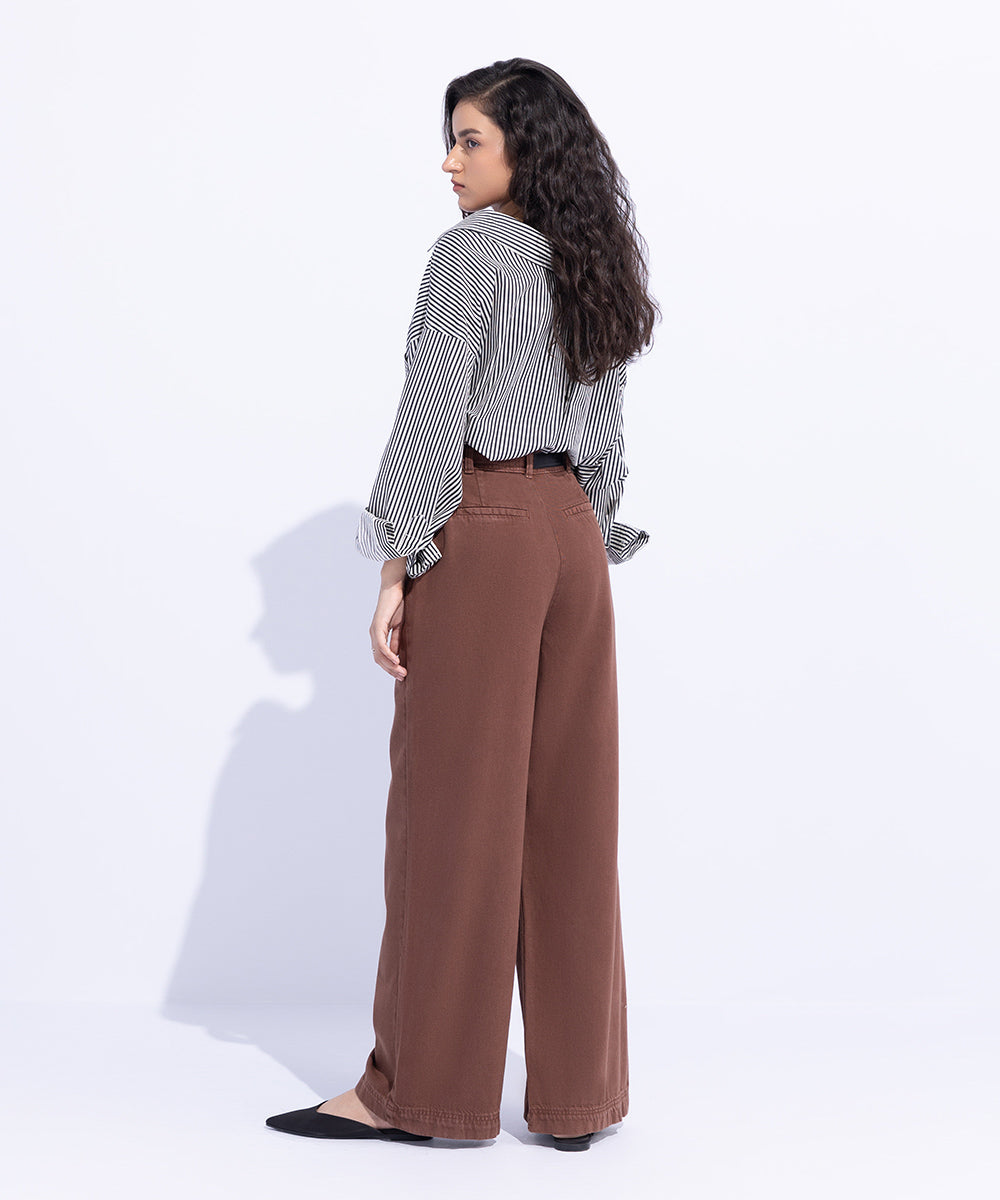 Women's Western Wear Brown Trousers