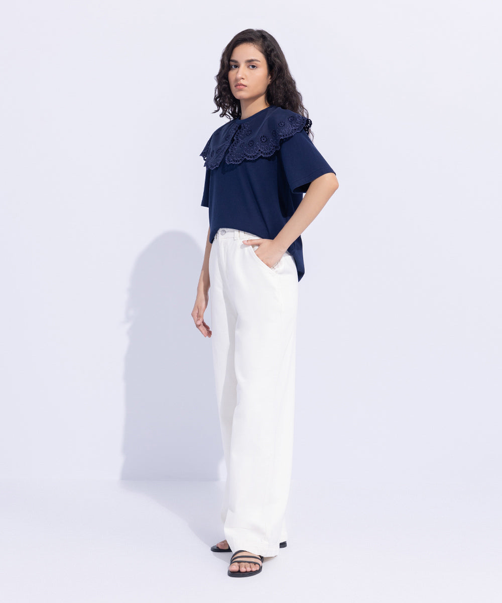 Women's Western Wear White Trousers