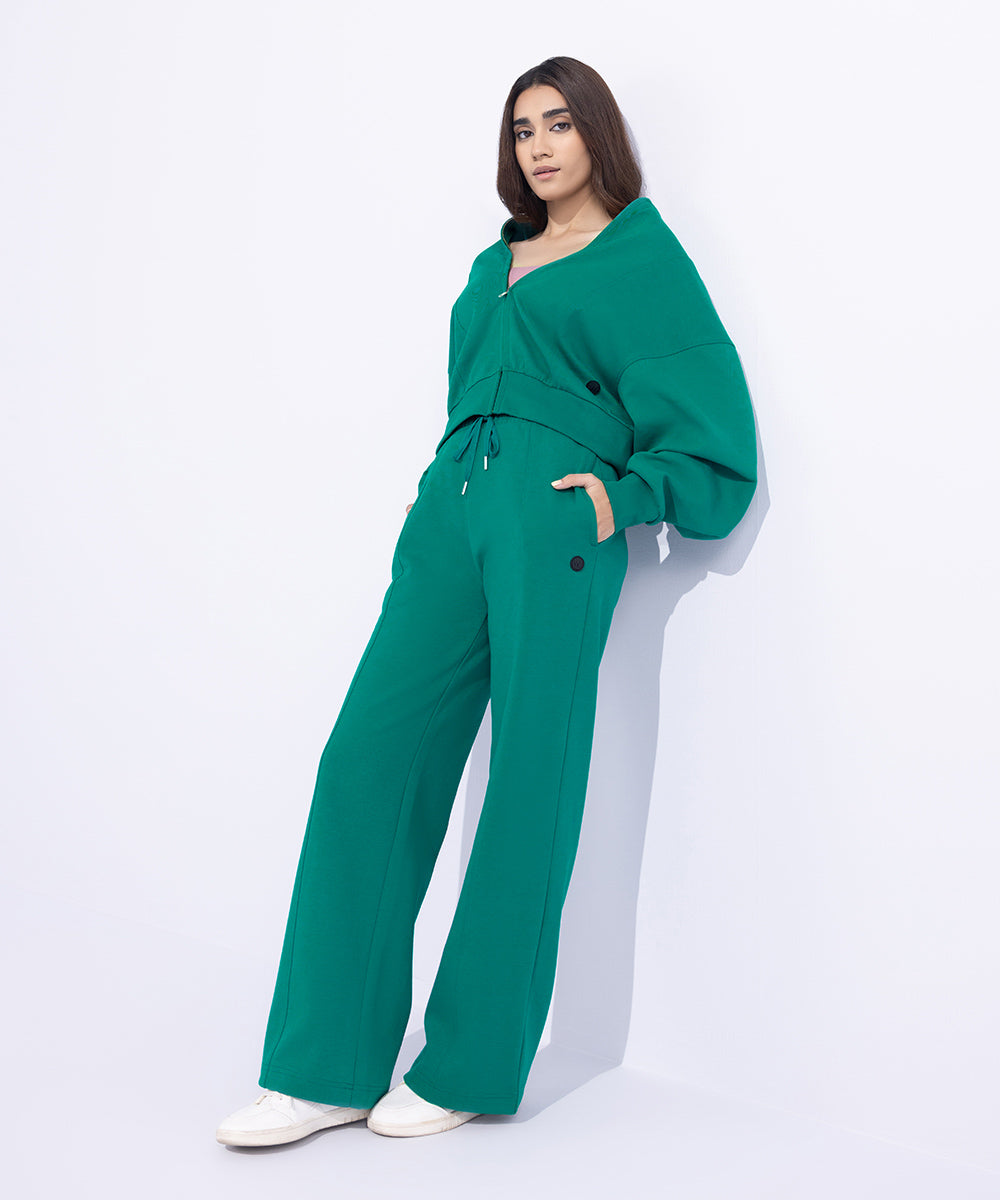 Women's Western Wear Green Trousers