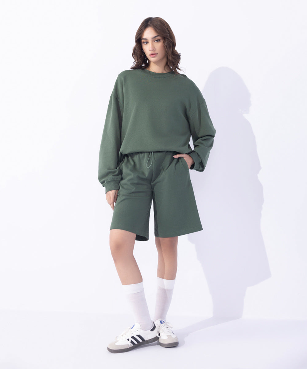 Unisex Western Wear Green Shorts