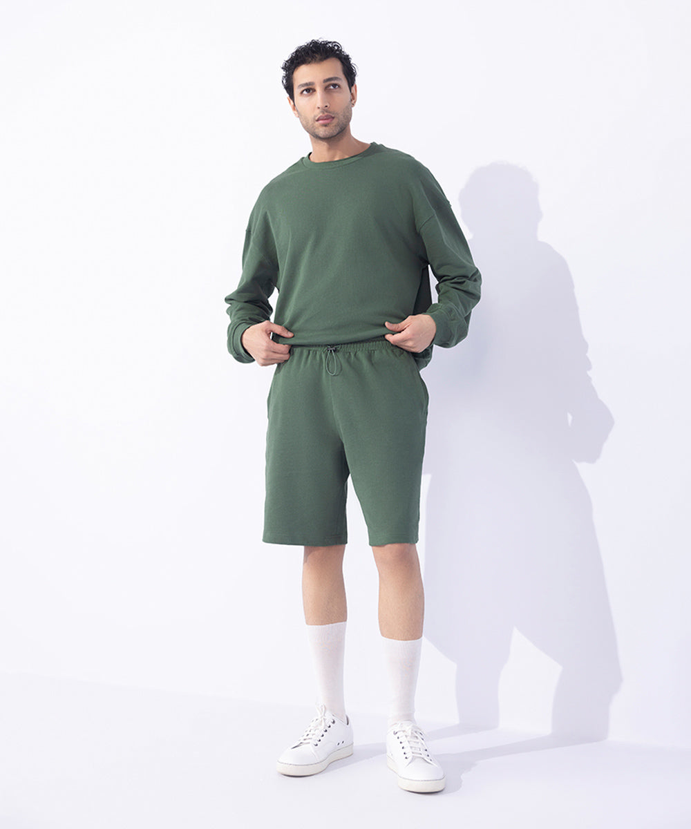 Unisex Western Wear Green Shorts