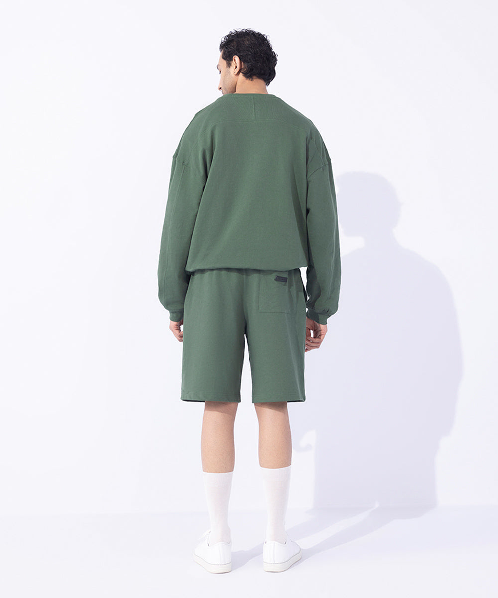 Unisex Western Wear Green Shorts