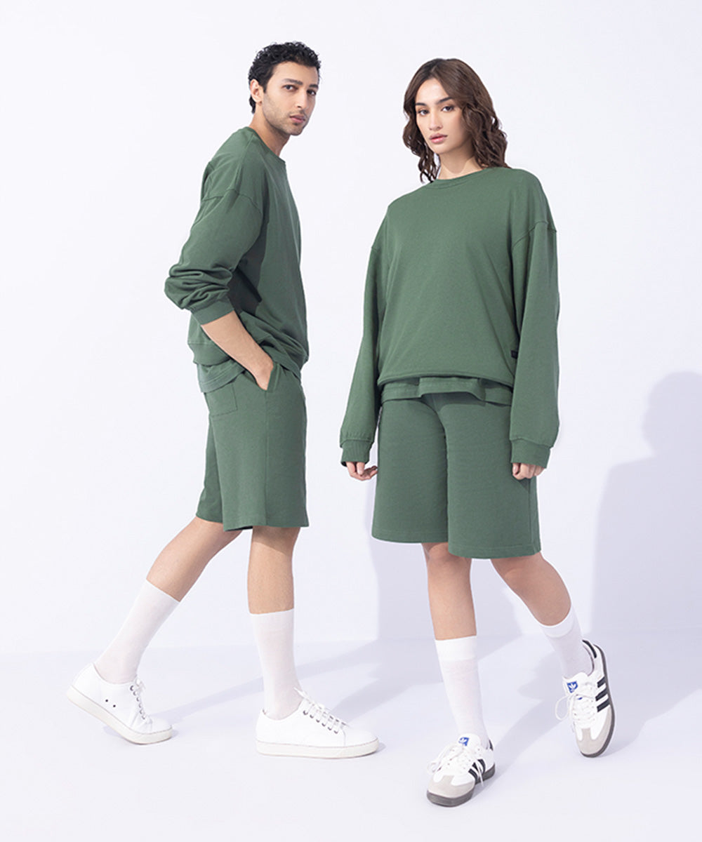 Unisex Western Wear Green Shorts