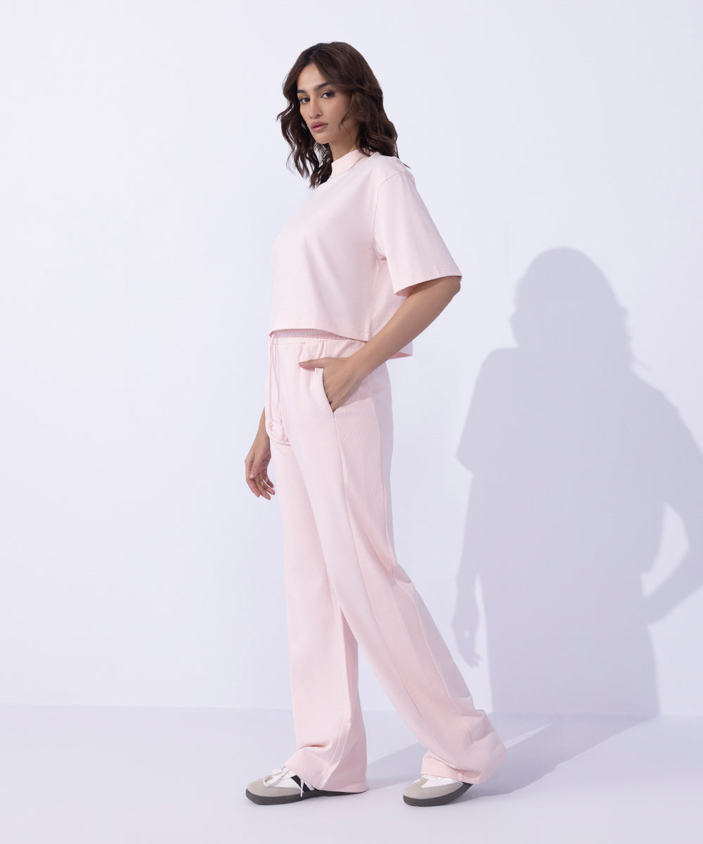 Women's Western Wear Pink Trousers