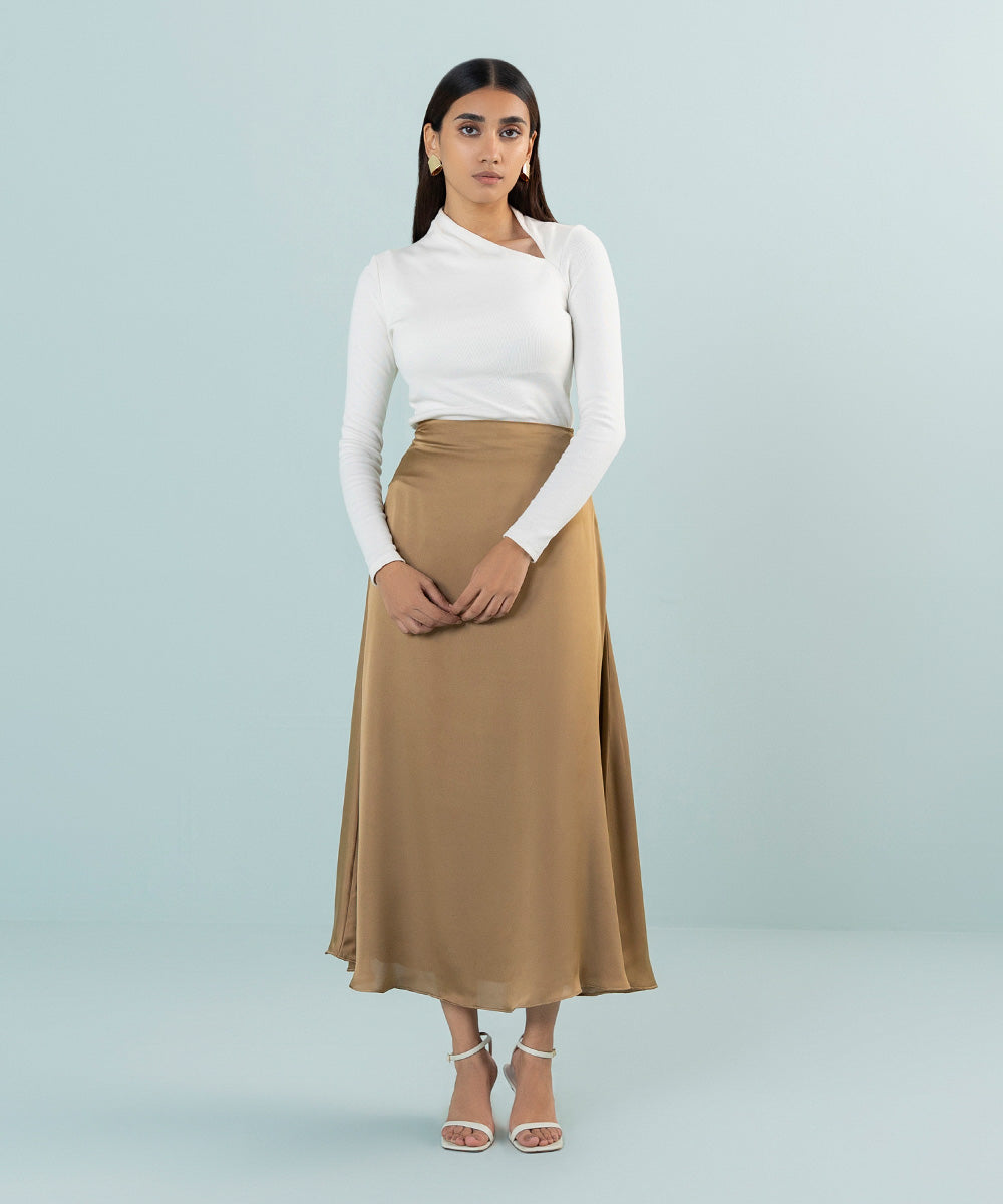 Women's Winter Western Wear Brown Skirt