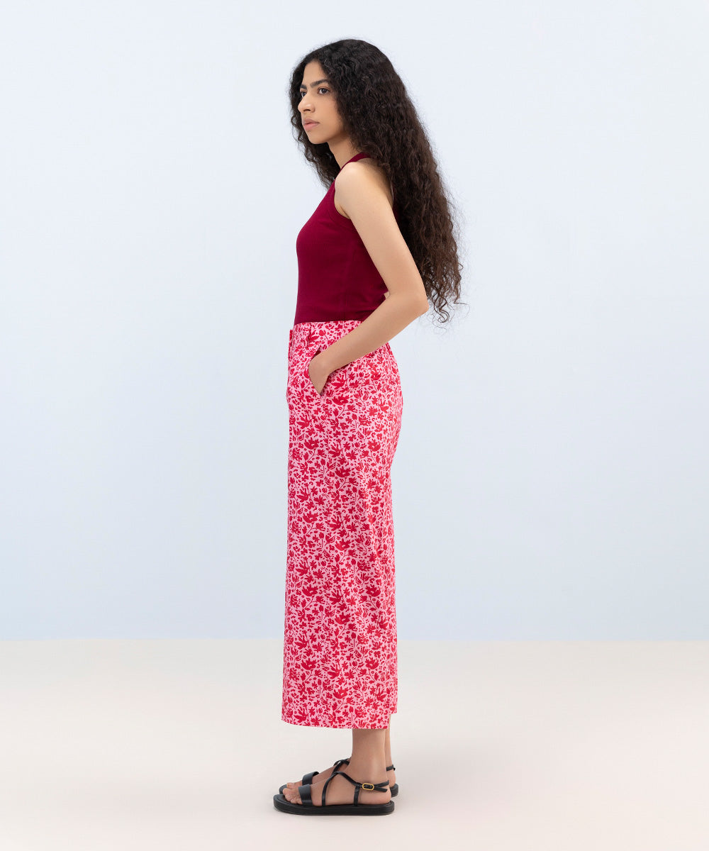 Women's Western Wear Light Pink Trousers