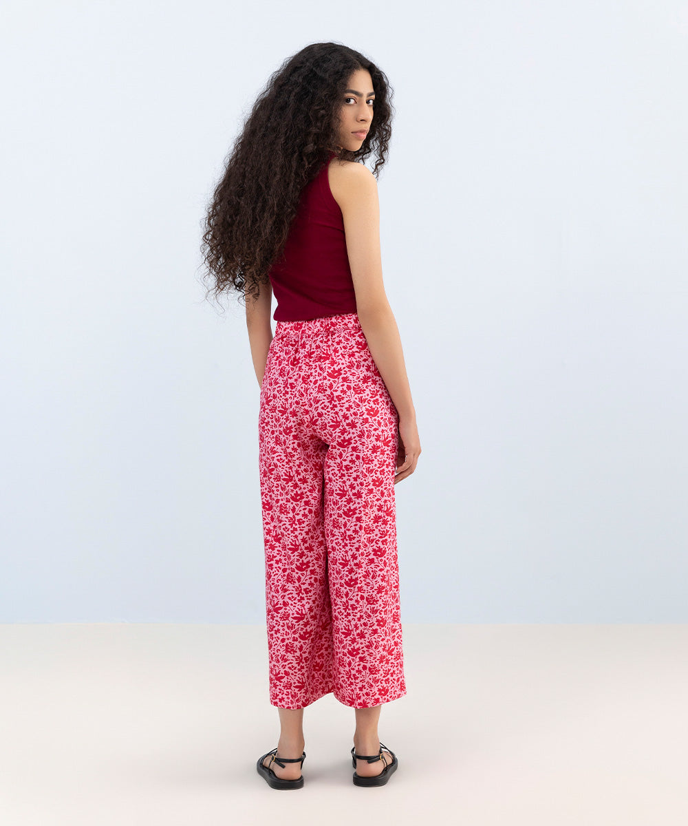 Women's Western Wear Light Pink Trousers