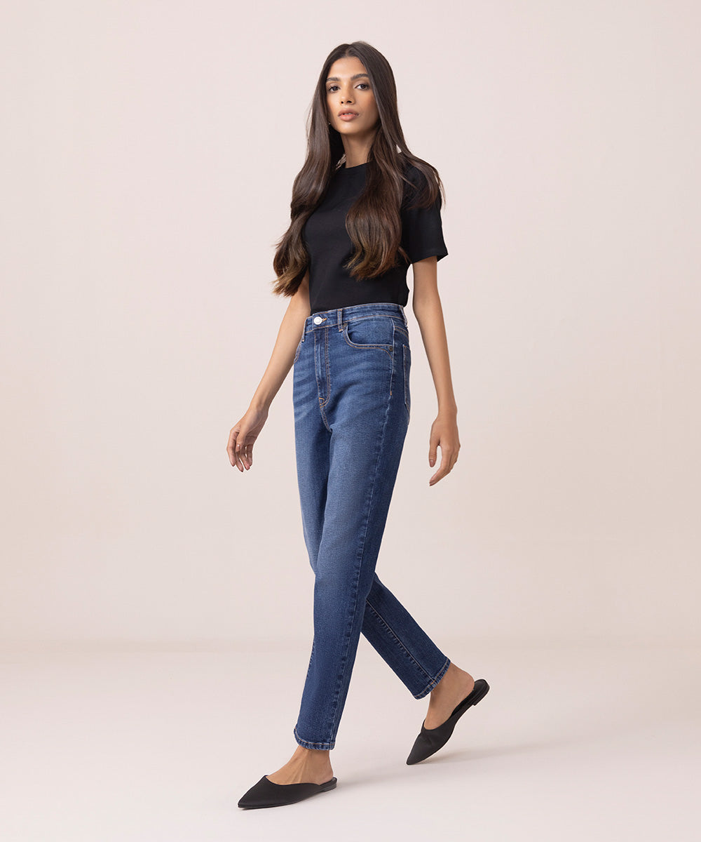 Bleach Wash High-Rise Wide Leg Jeans | Wide leg jeans, Ripped jeans, Ripped denim  pants