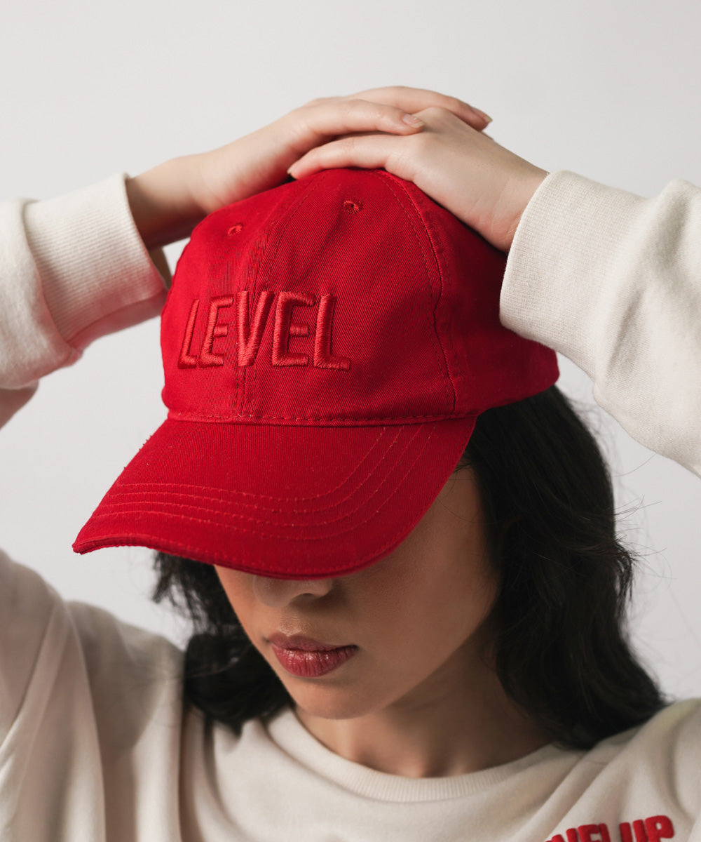 Women's West Red Twill Cap With Slogan 