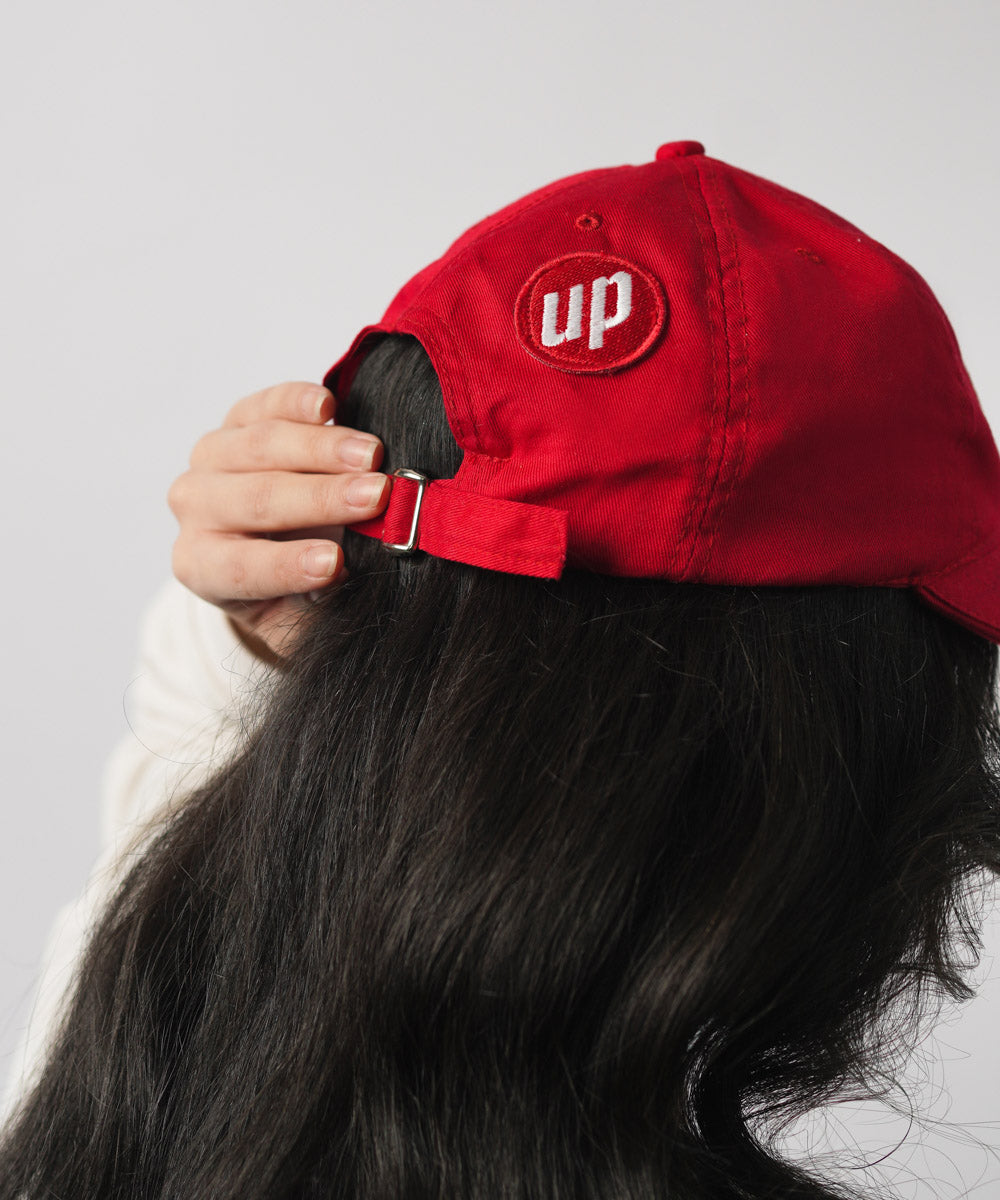 Women's West Red Twill Cap With Slogan 