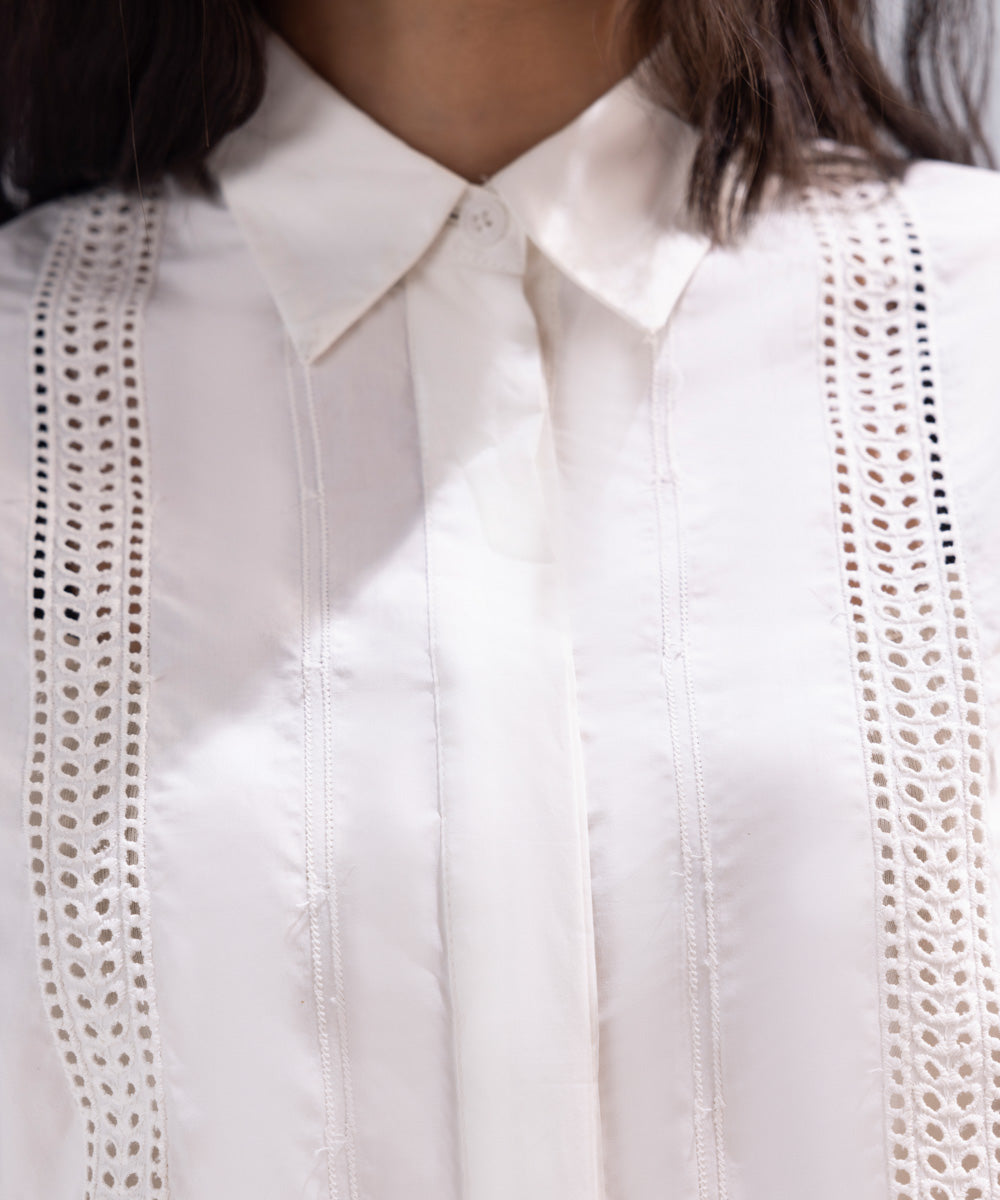 Women's Western Wear White Shirt