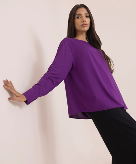 Women's Western Wear Purple Blouse