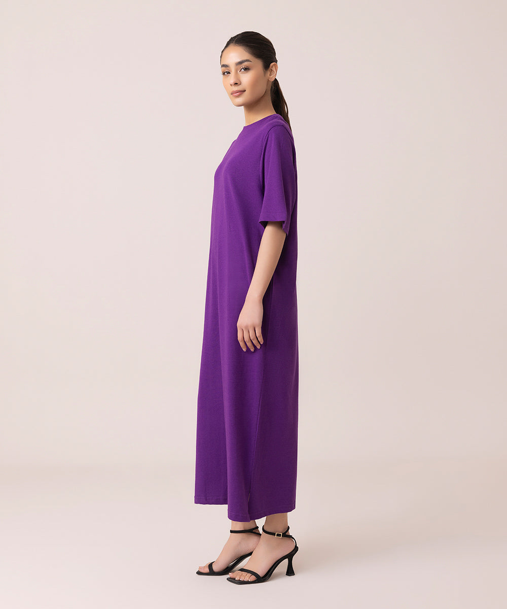Women's Western Wear Purple Dress