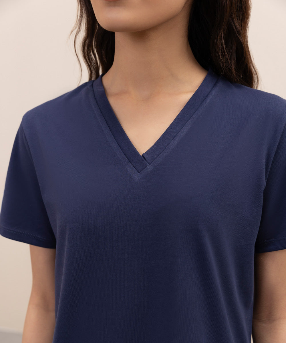 Women's Western Wear Blue T-Shirt