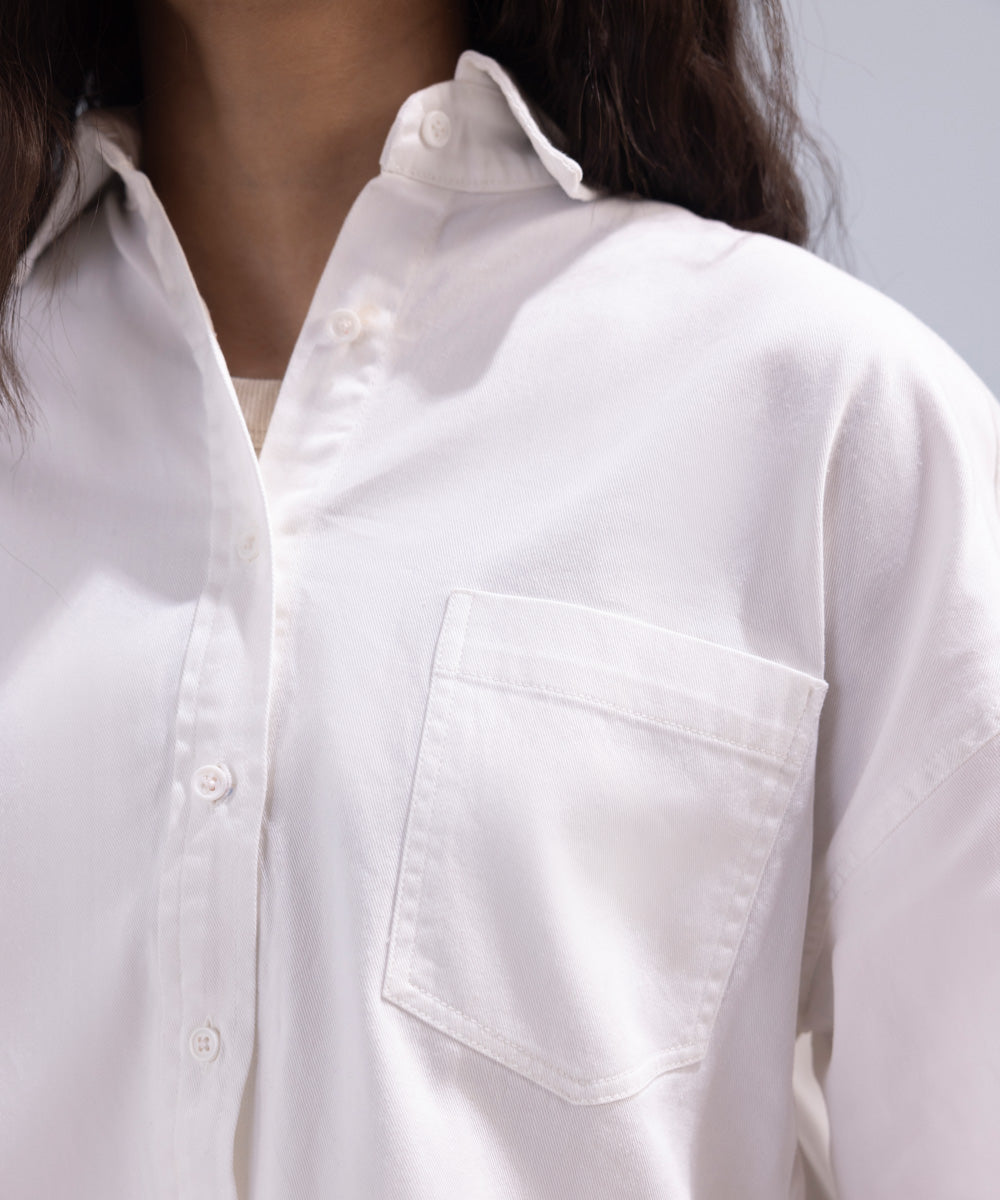 Women's Western Wear Off White Shirt