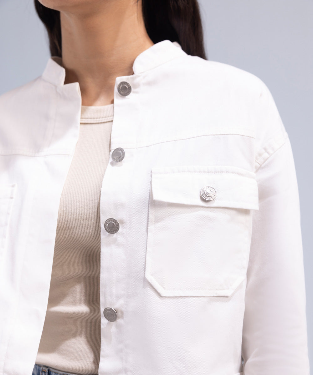 Women's Western Wear Off White Jacket