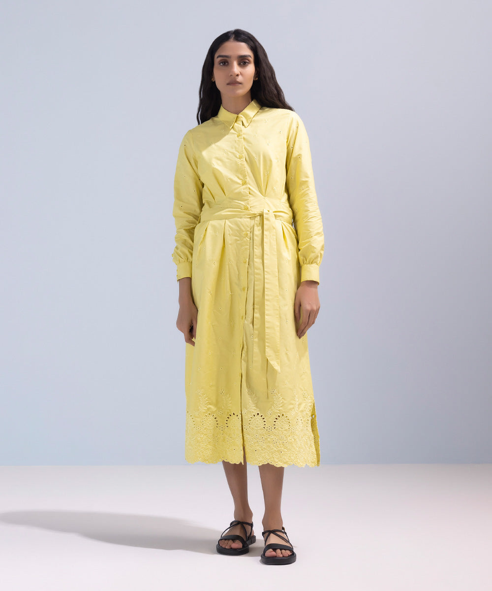 Women's Western Wear Yellow Dress