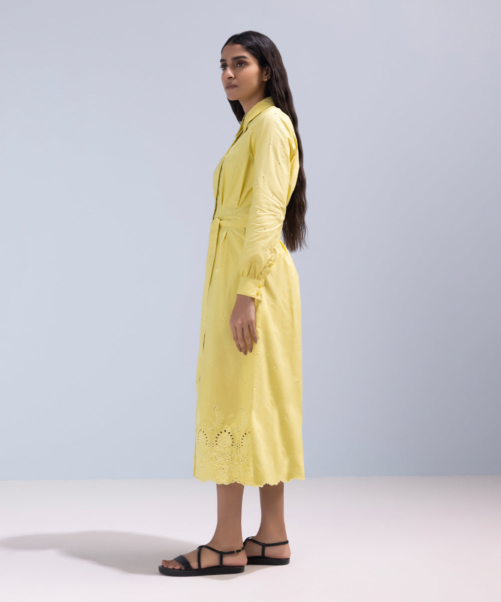 Women's Western Wear Yellow Dress