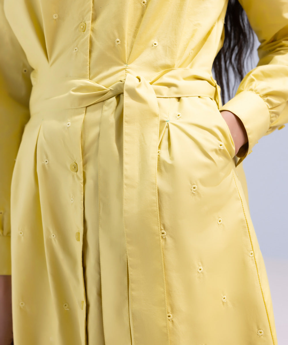 Women's Western Wear Yellow Dress