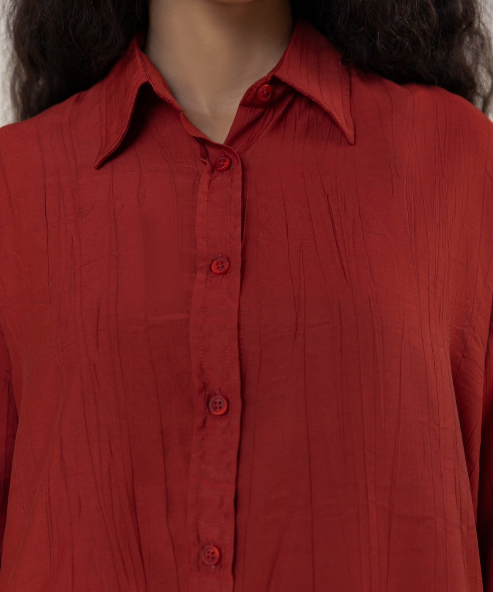 Women's Western Wear Red Shirt