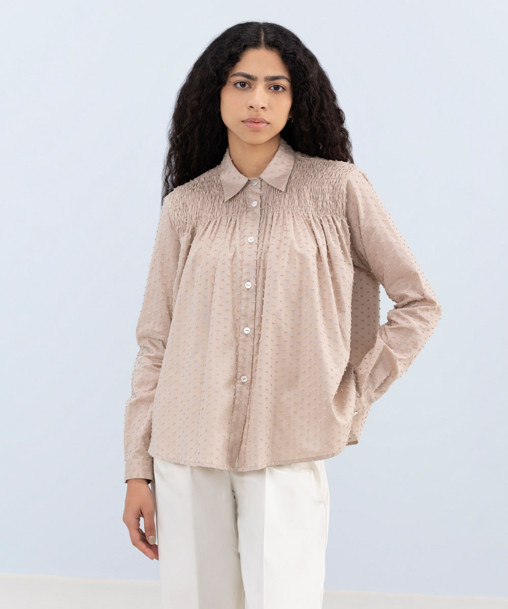 Women's Western Wear Sand Shirt