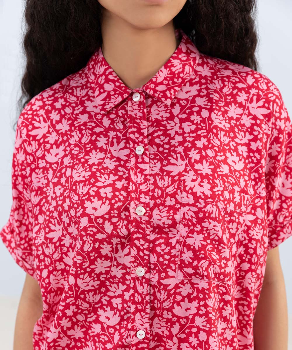 Women's Western Wear Red Shirt