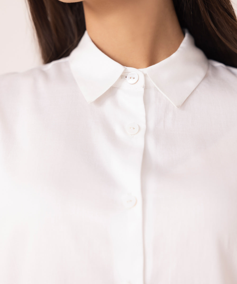 Women's Western Wear White Shirt