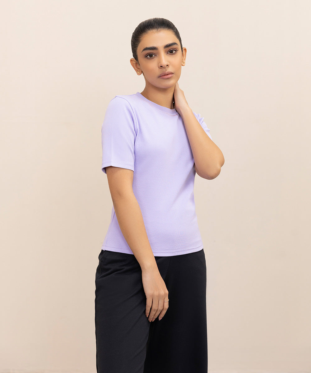 Women's Western Wear Purple T-Shirt