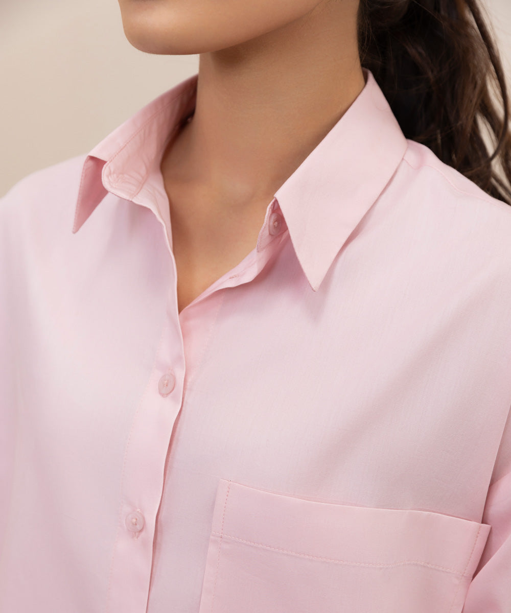 Women's Western Wear Pink Shirt