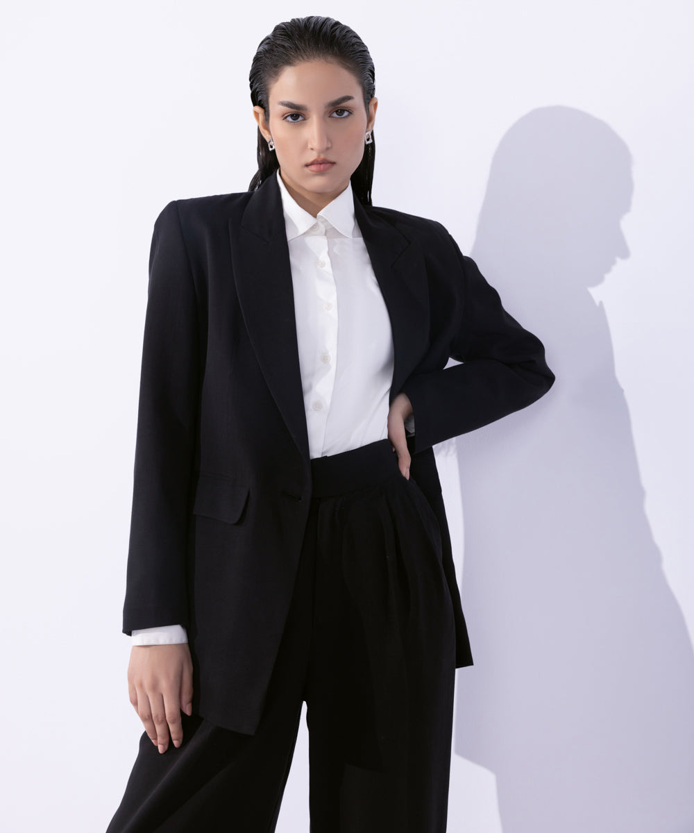 Women's Western Wear Black Tailored Blazer