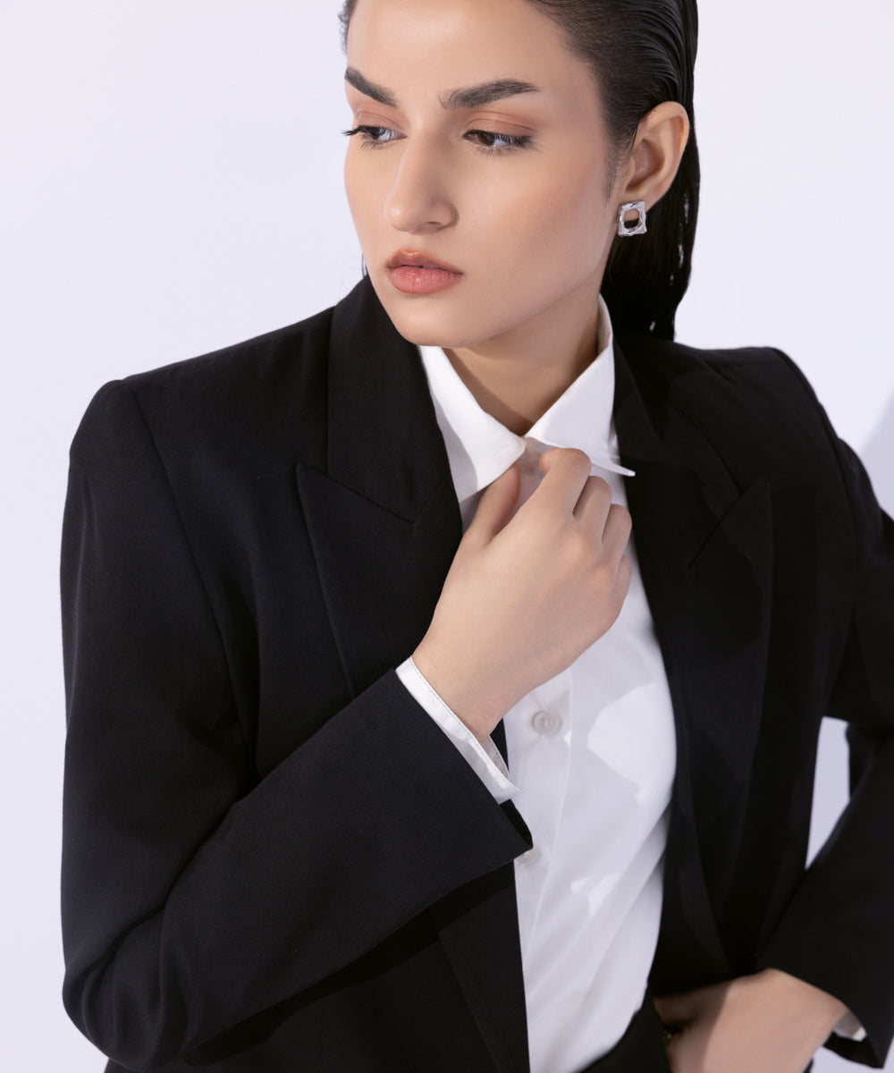 Women's Western Wear Black Tailored Blazer