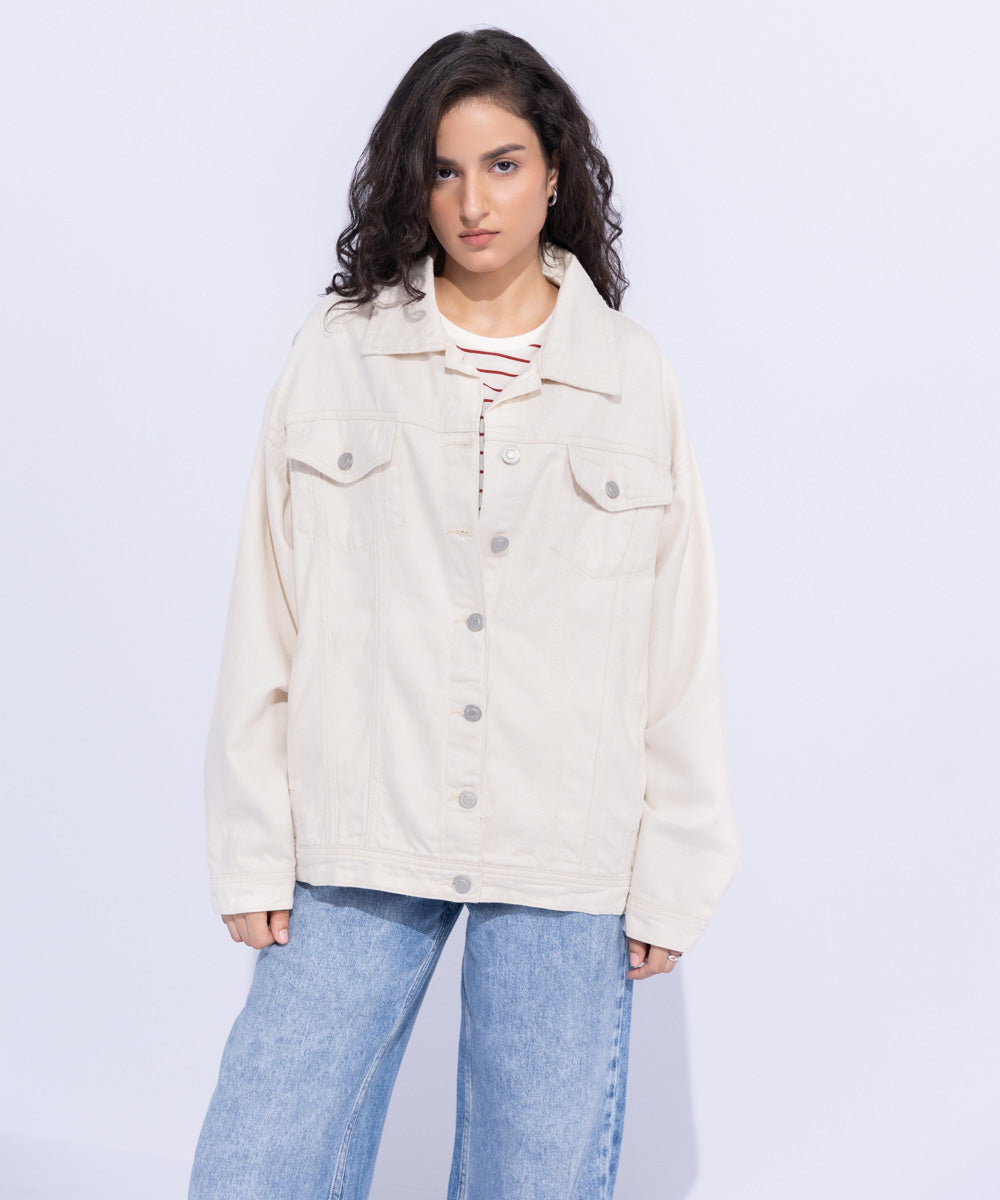 Women's Western Wear Beige Jacket