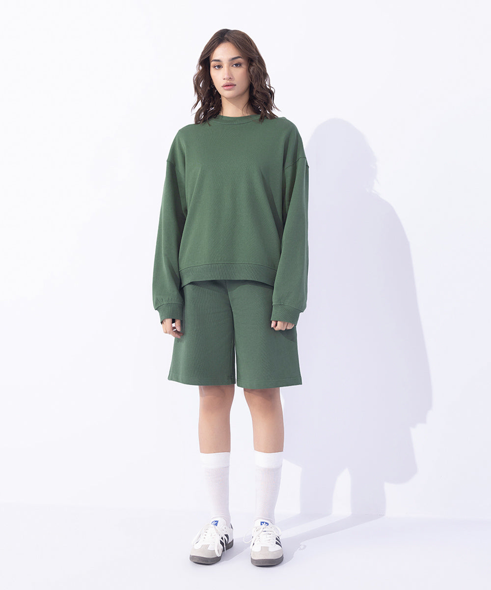 Unisex Western Wear Green Sweatshirt