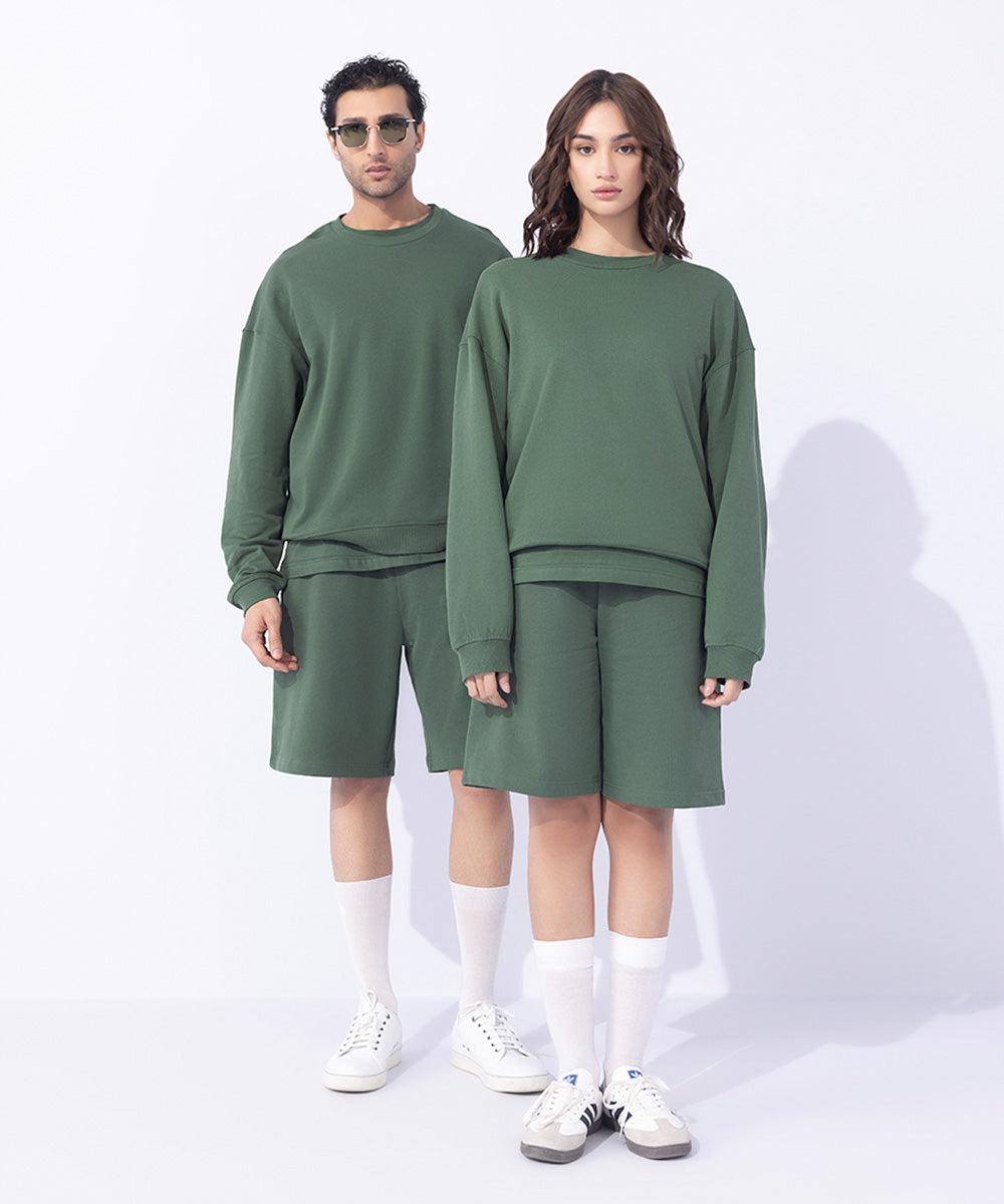 Unisex Western Wear Green Sweatshirt