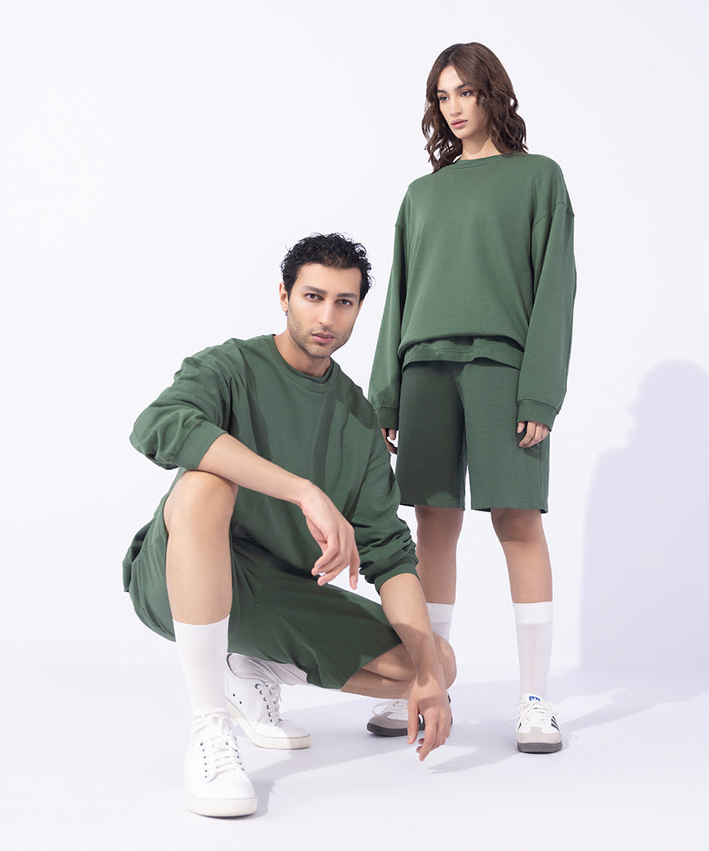 Unisex Western Wear Green Sweatshirt