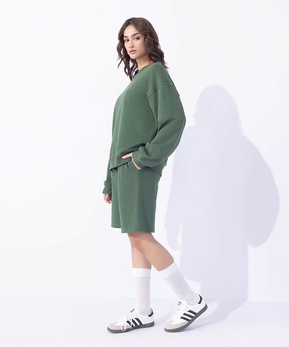 Unisex Western Wear Green Sweatshirt