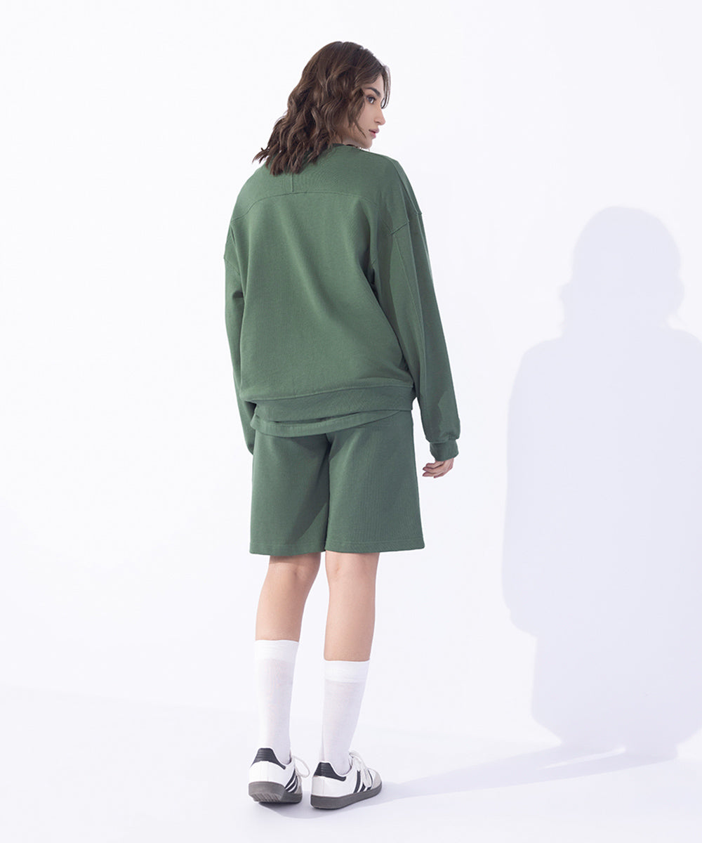 Unisex Western Wear Green Sweatshirt