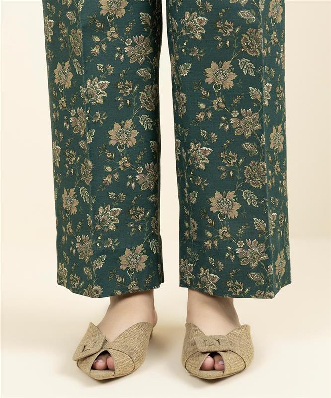 Women's Unstitched Solid Sea Green Khaddar Trouser Fabric