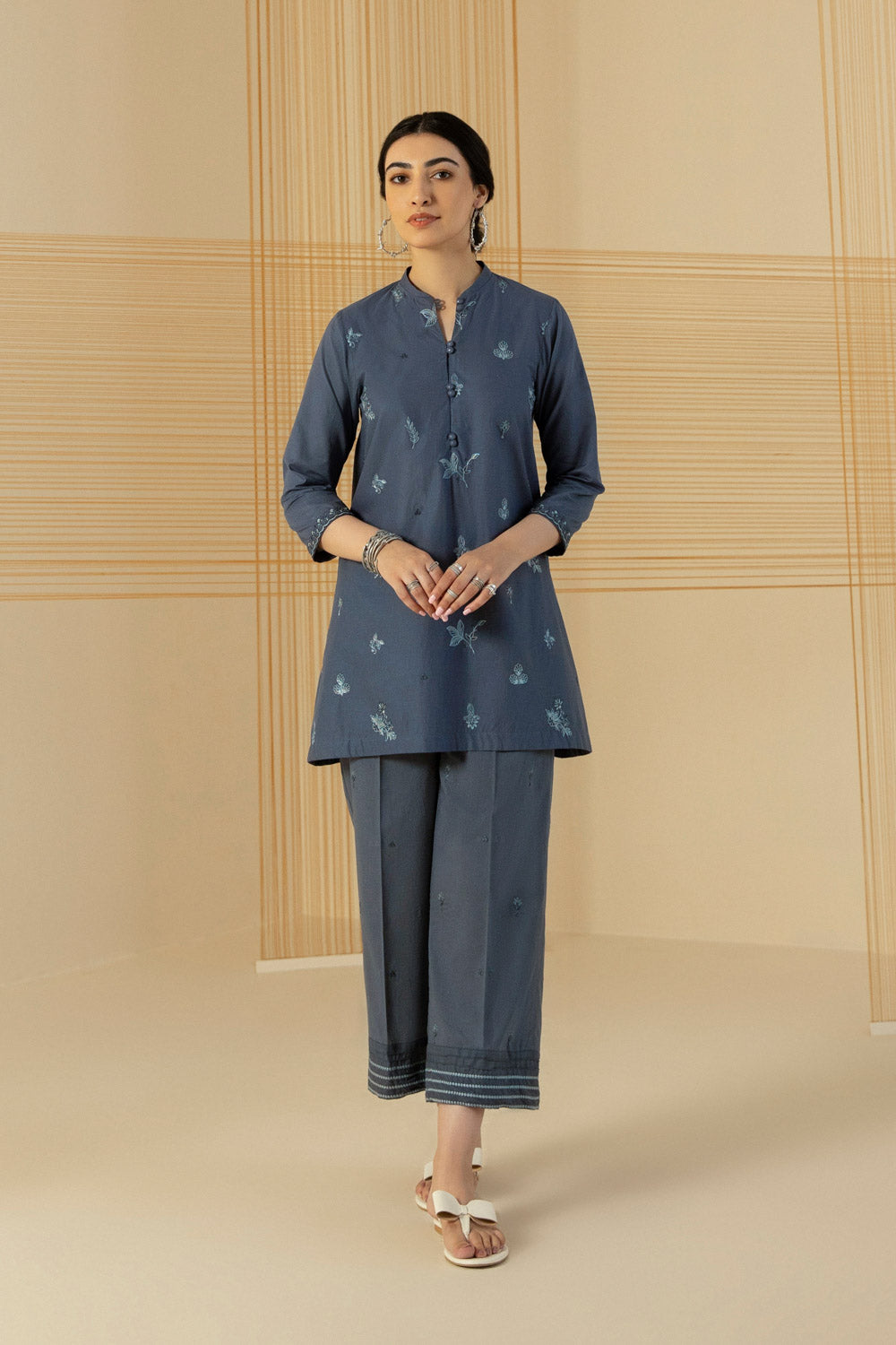 Womens Sustainable Collection Blue A line Kurta