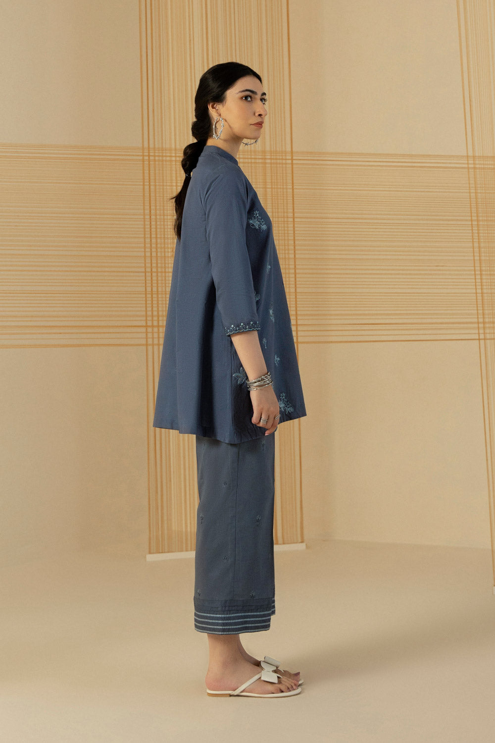 Womens Sustainable Collection Blue A line Kurta