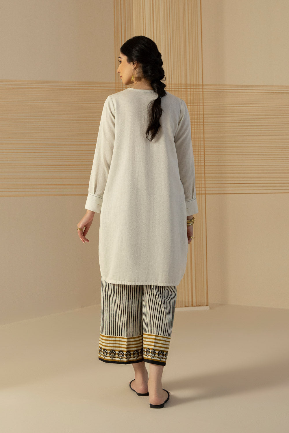 Womens Sustainable Collection Off white A line Kurta