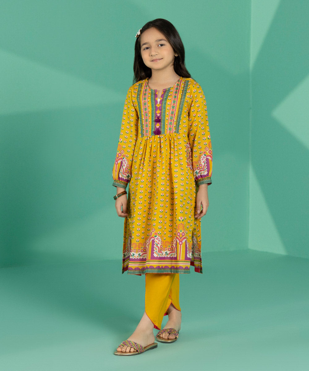 Mustard Girls Two Piece Suit