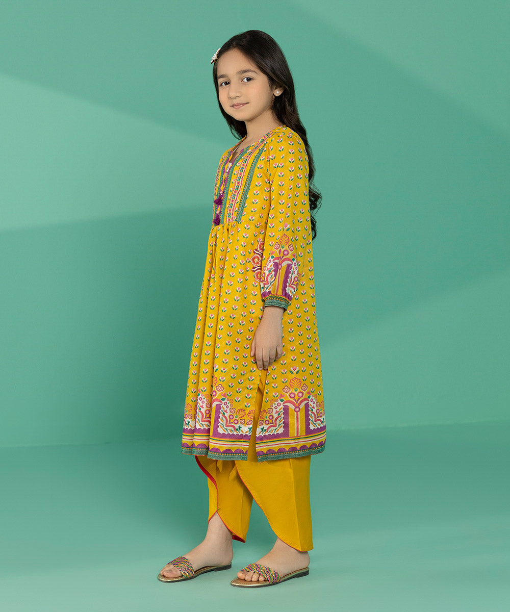 Mustard Girls Two Piece Suit