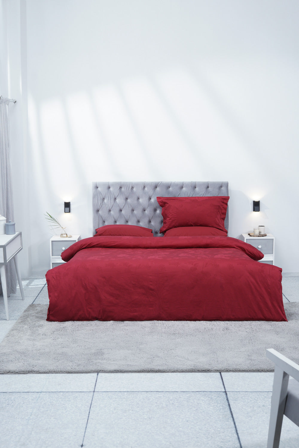 Sapphire Home Red Oasis-B Quilt Cover