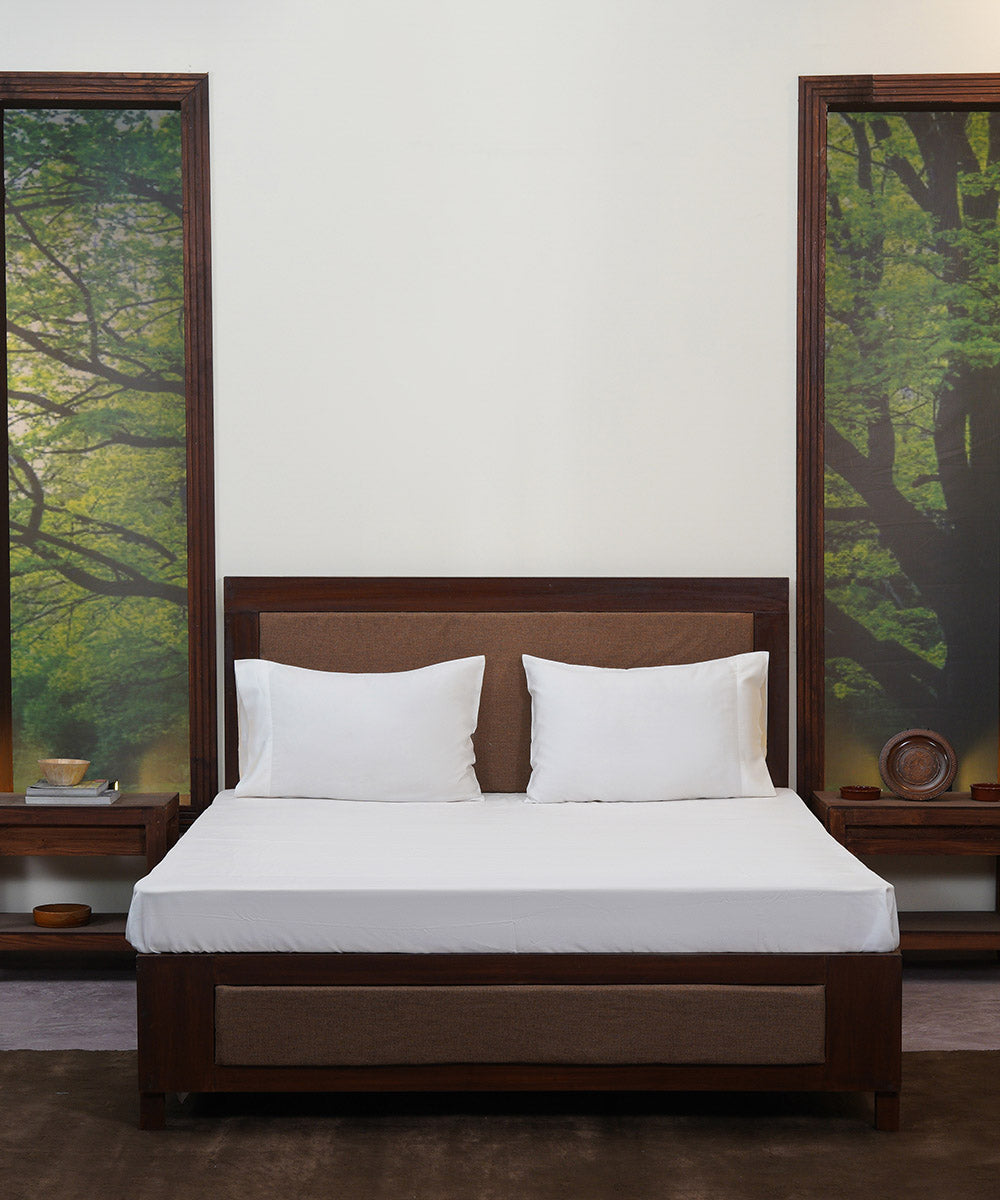 Tencel White Bed Sheet Sapphire Home