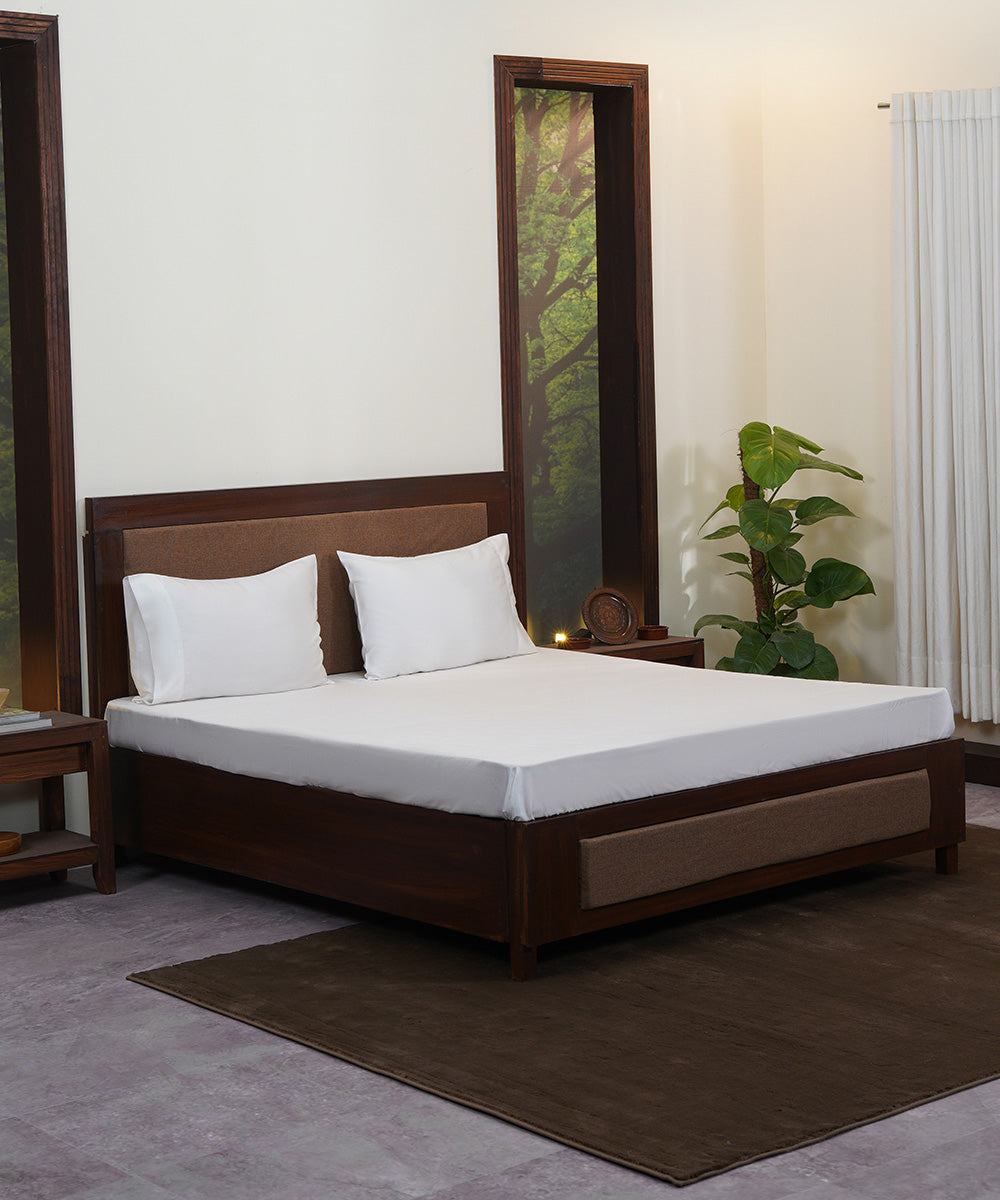 Tencel White Bed Sheet Sapphire Home