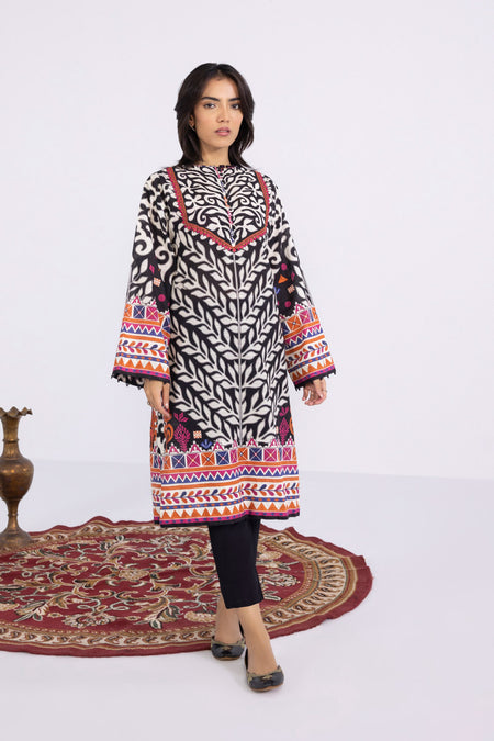 2 Piece - Embroidered Khaddar Suit