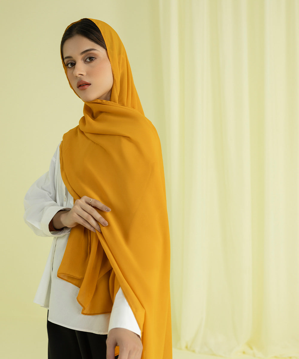 Women's Mustard Basic Hijab