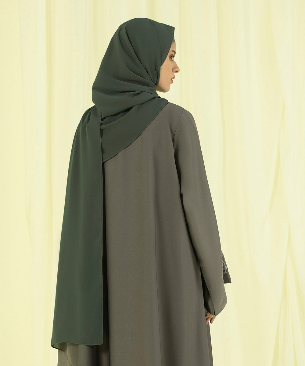 Women's Dark Grey Basic Hijab